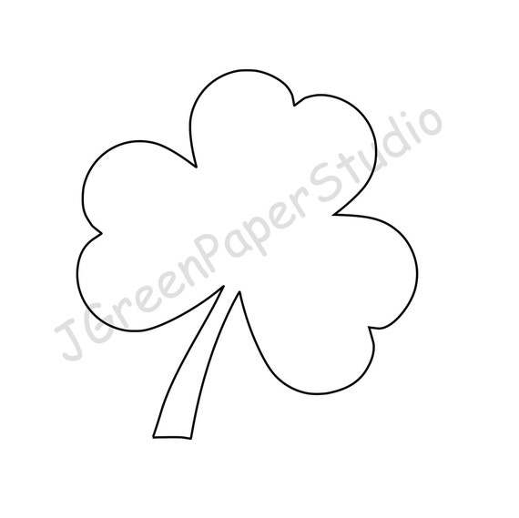 Printable shamrock template