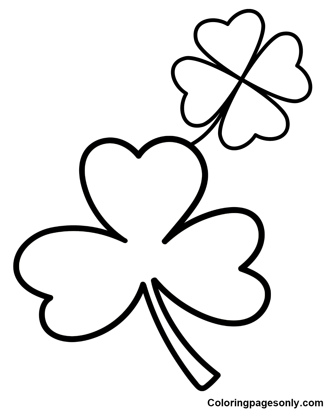 Shamrock coloring pages printable for free download