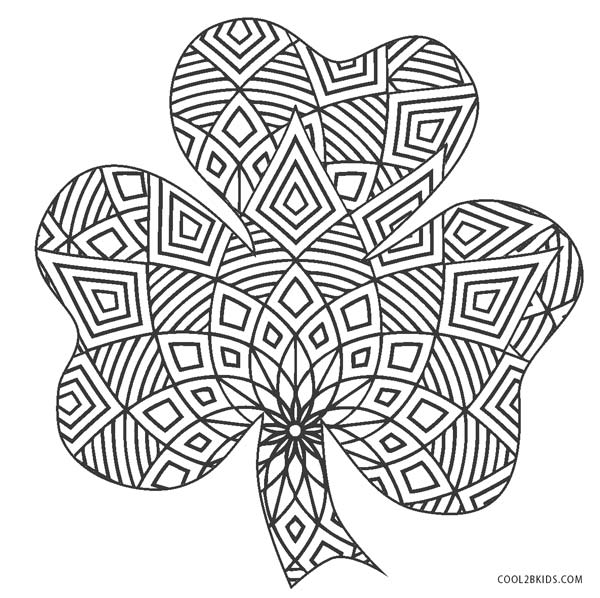 Free printable shamrock coloring pages for kids