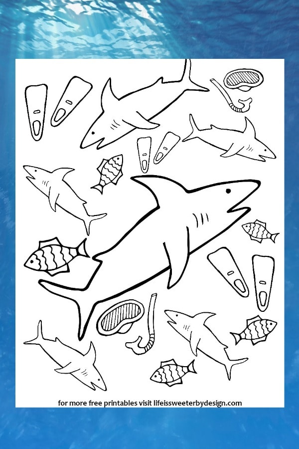 Shark color pages