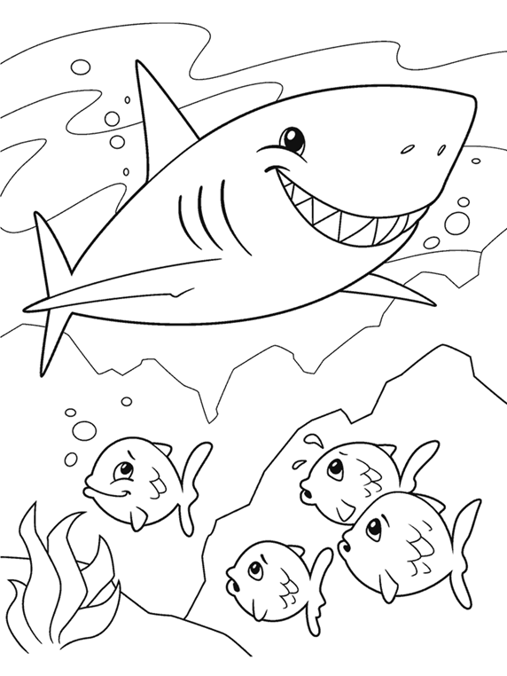 Shark coloring page