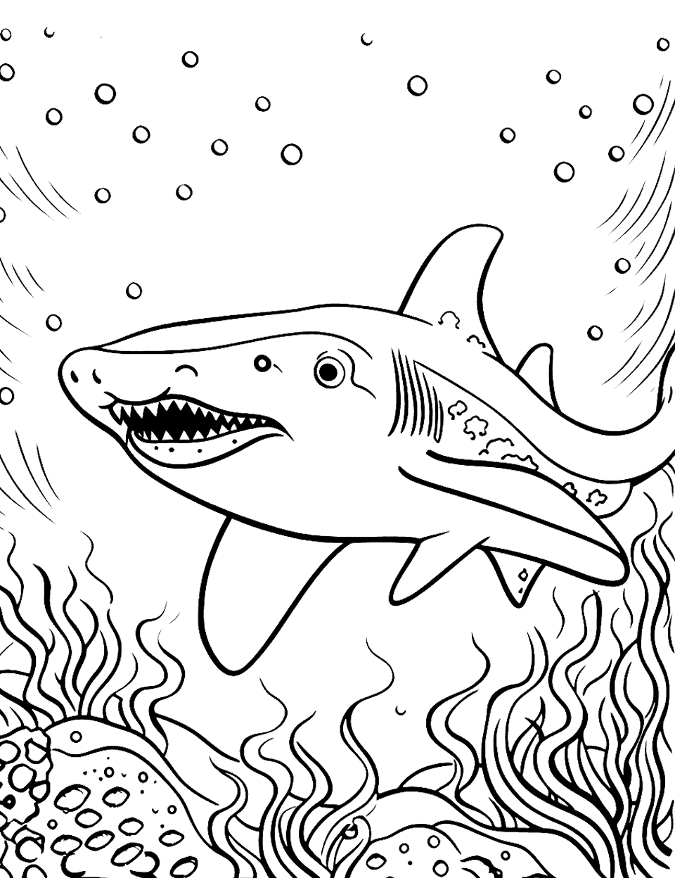 Shark coloring pages free printable sheets