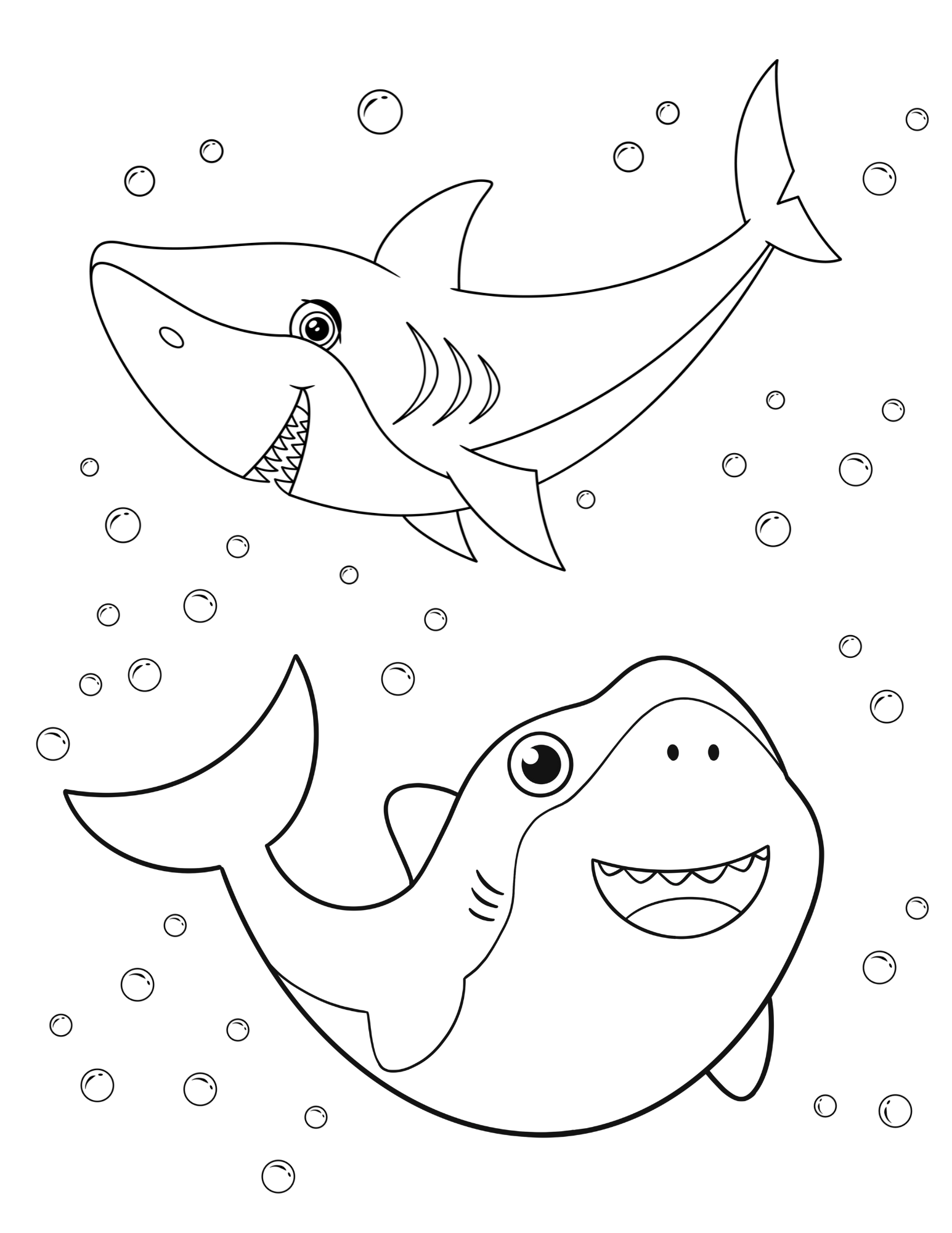 Spectacular shark coloring pages