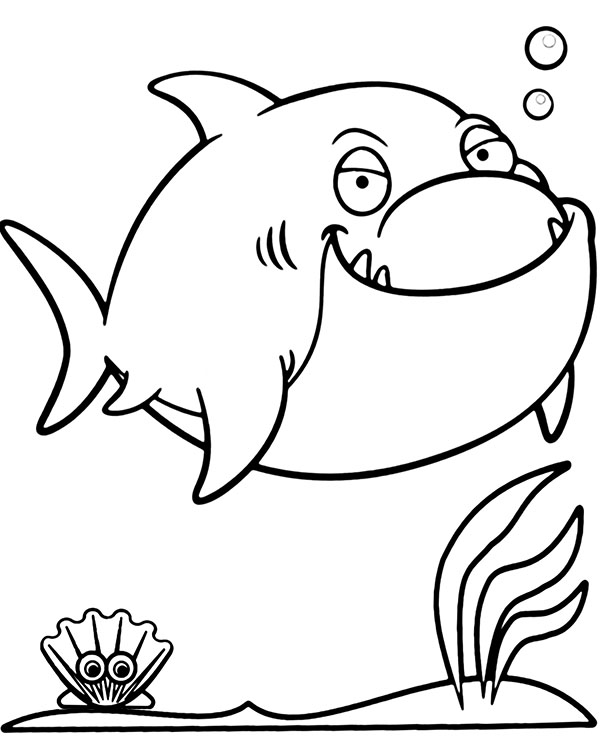 Printable shark coloring sheets