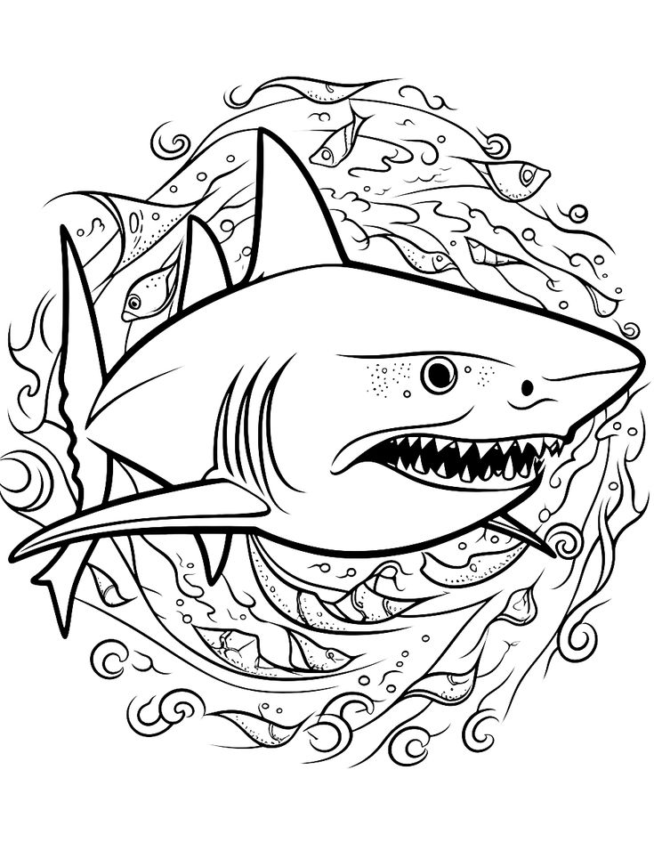 Free shark coloring pages for kids adults printables shark coloring pages puppy coloring pages animal coloring pages