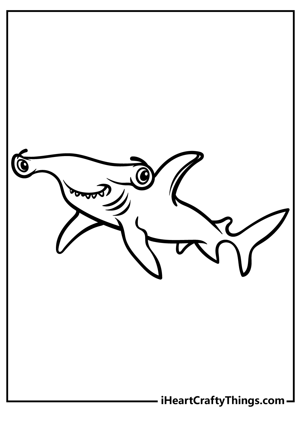 Shark coloring pages free printables