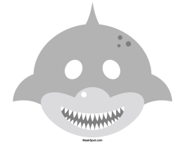 Printable shark mask