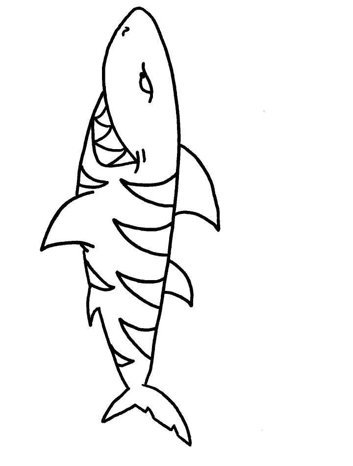 Shark coloring pages and posters