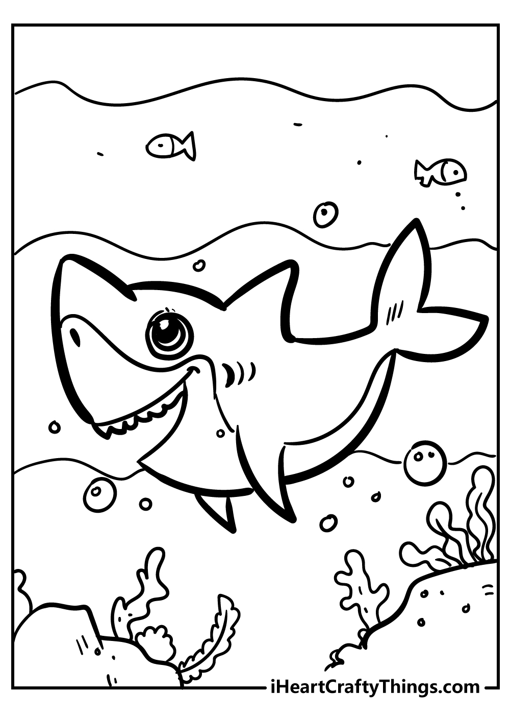 Shark coloring pages free printables