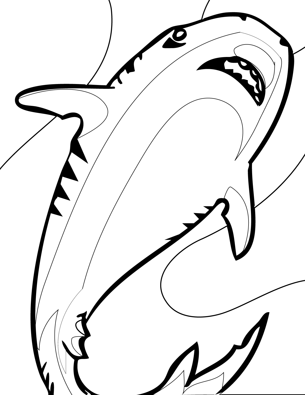 Free printable shark coloring pages for kids