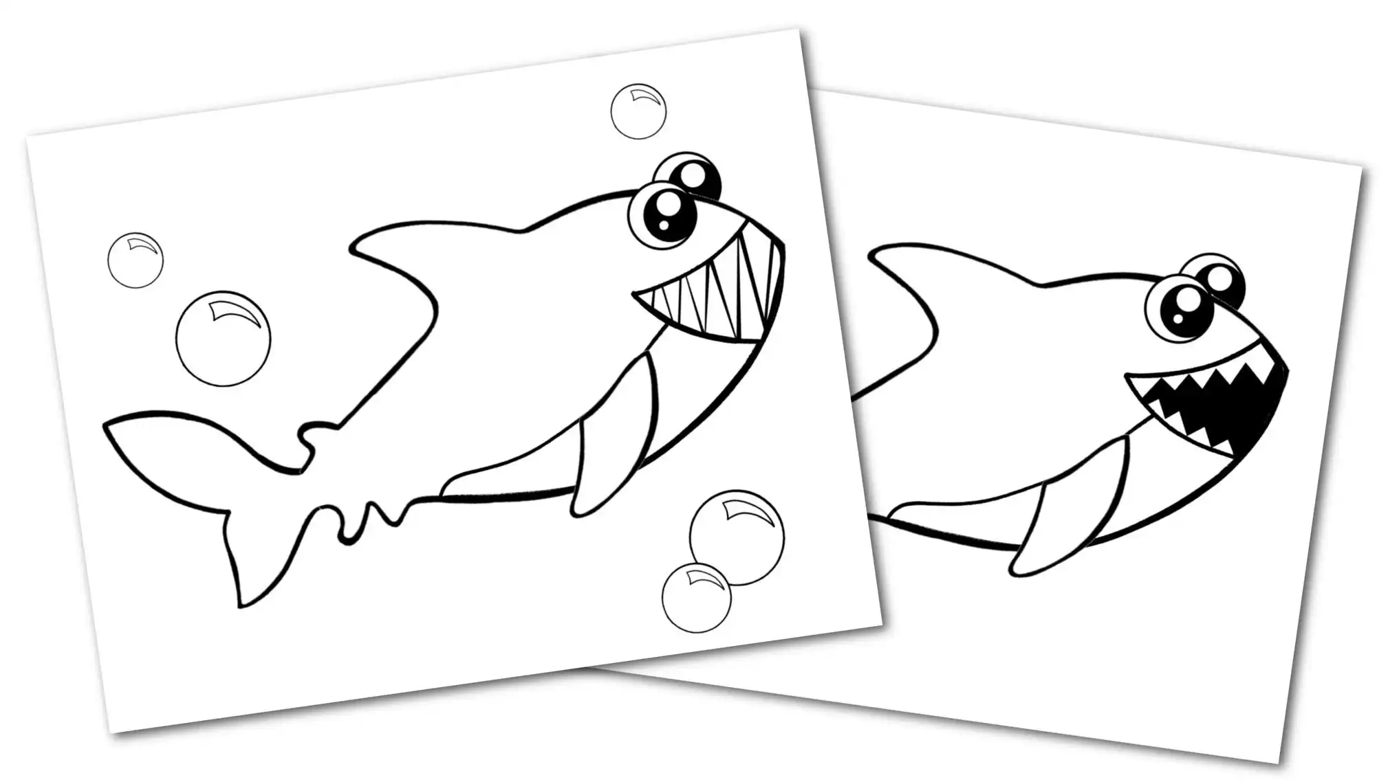 Free printable shark coloring page â simple mom project