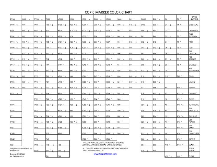 Copic sketch markers color chart copic marker color chart copic marker color chart copic color chart copic