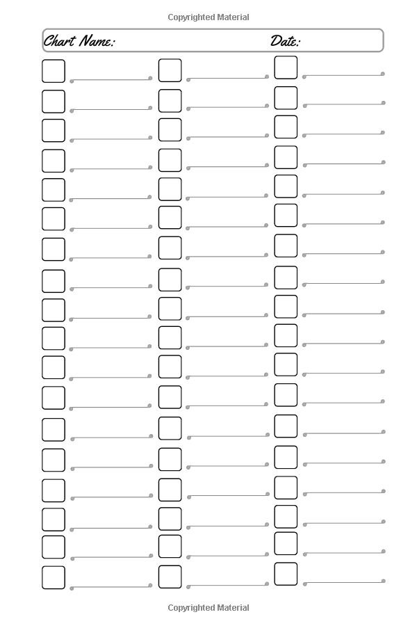 Printable template blank color swatch chart