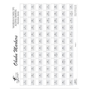 Free ohuhu brush tip markers swatch chart