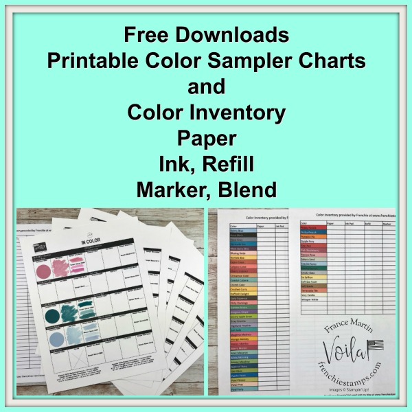 Color sampler chart and color inventory sheet