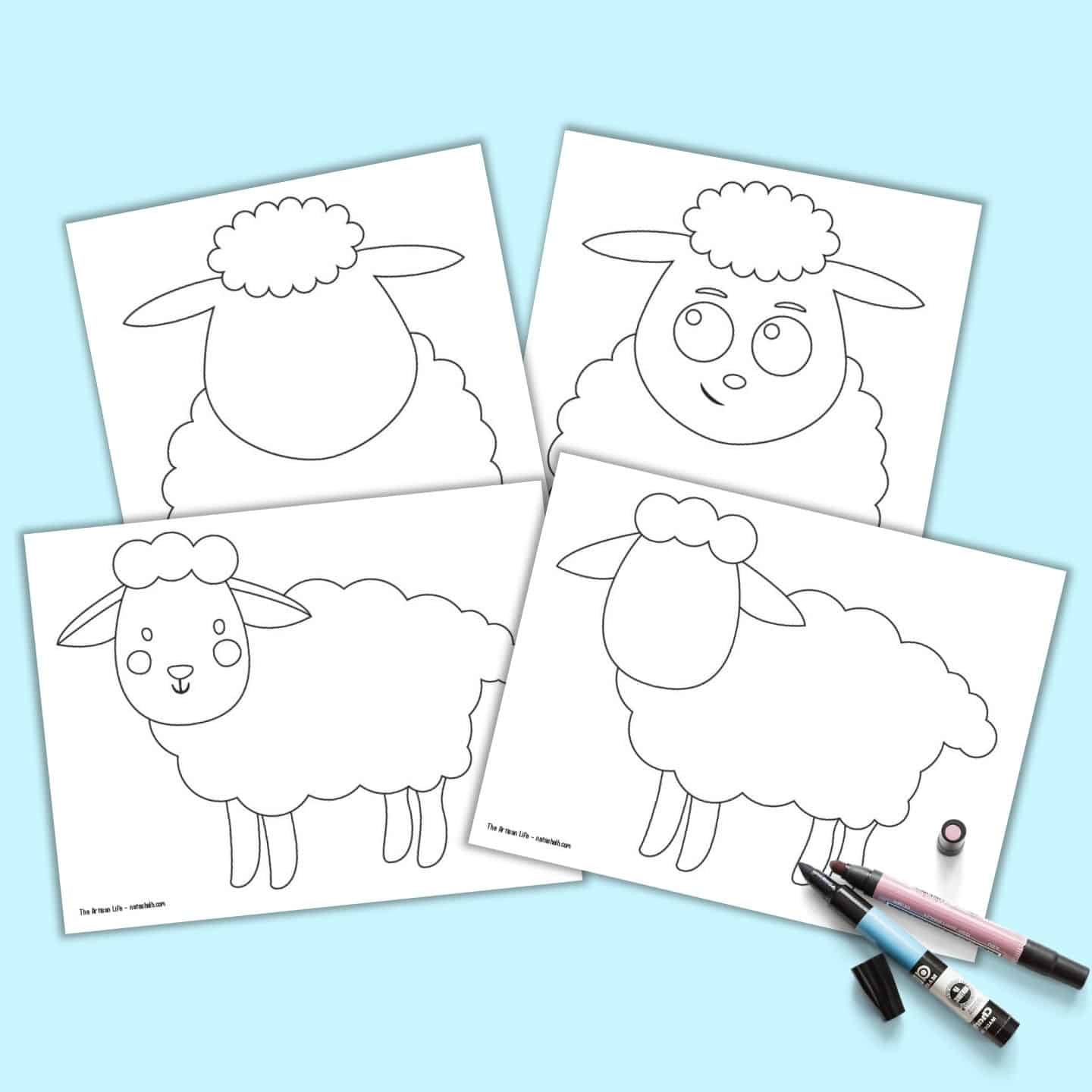 Free printable sheep templates