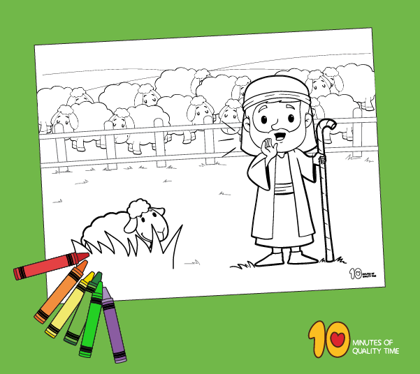Parable of the lost sheep coloring page â minutes of quality time