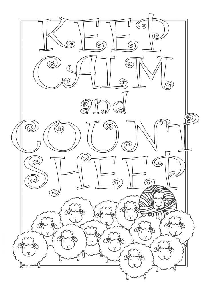 Keep calm and count sheep dont be such a square