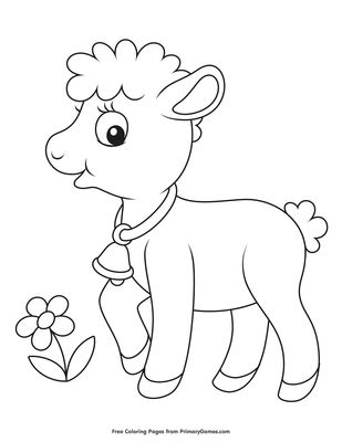 Baby lamb coloring page â free printable pdf from