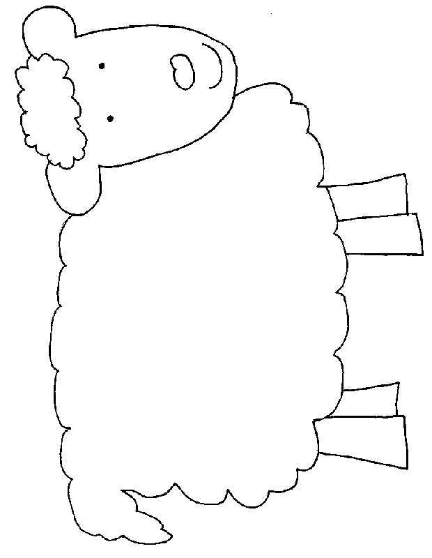 Printable cut out sheep template