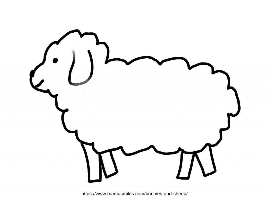 Bunny and sheep coloring pages