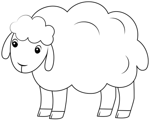 Sheep coloring page free printable coloring pages