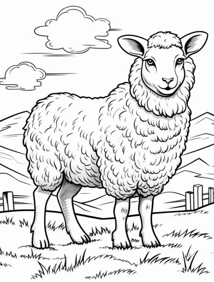 Sheep coloring pages hue therapy