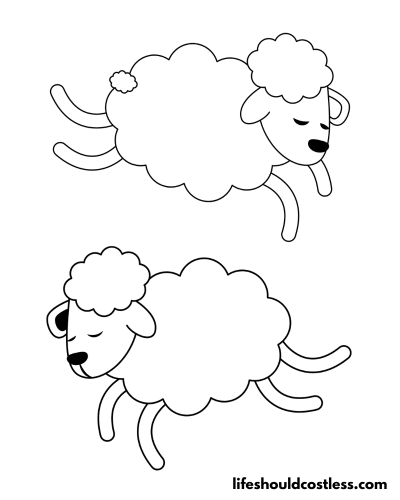 Sheep coloring pages free printable pdf templates