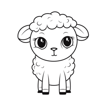 Cartoon sheep outline png transparent images free download vector files