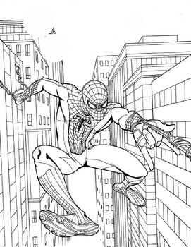 Spiderman coloring pages printable films and cartoons for kids by kemoschool