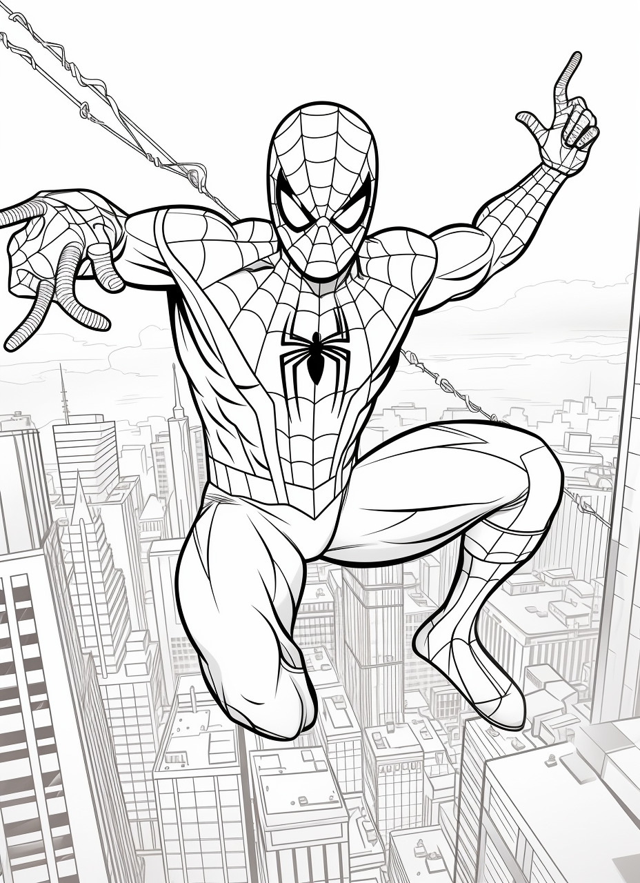 Spiderman coloring page