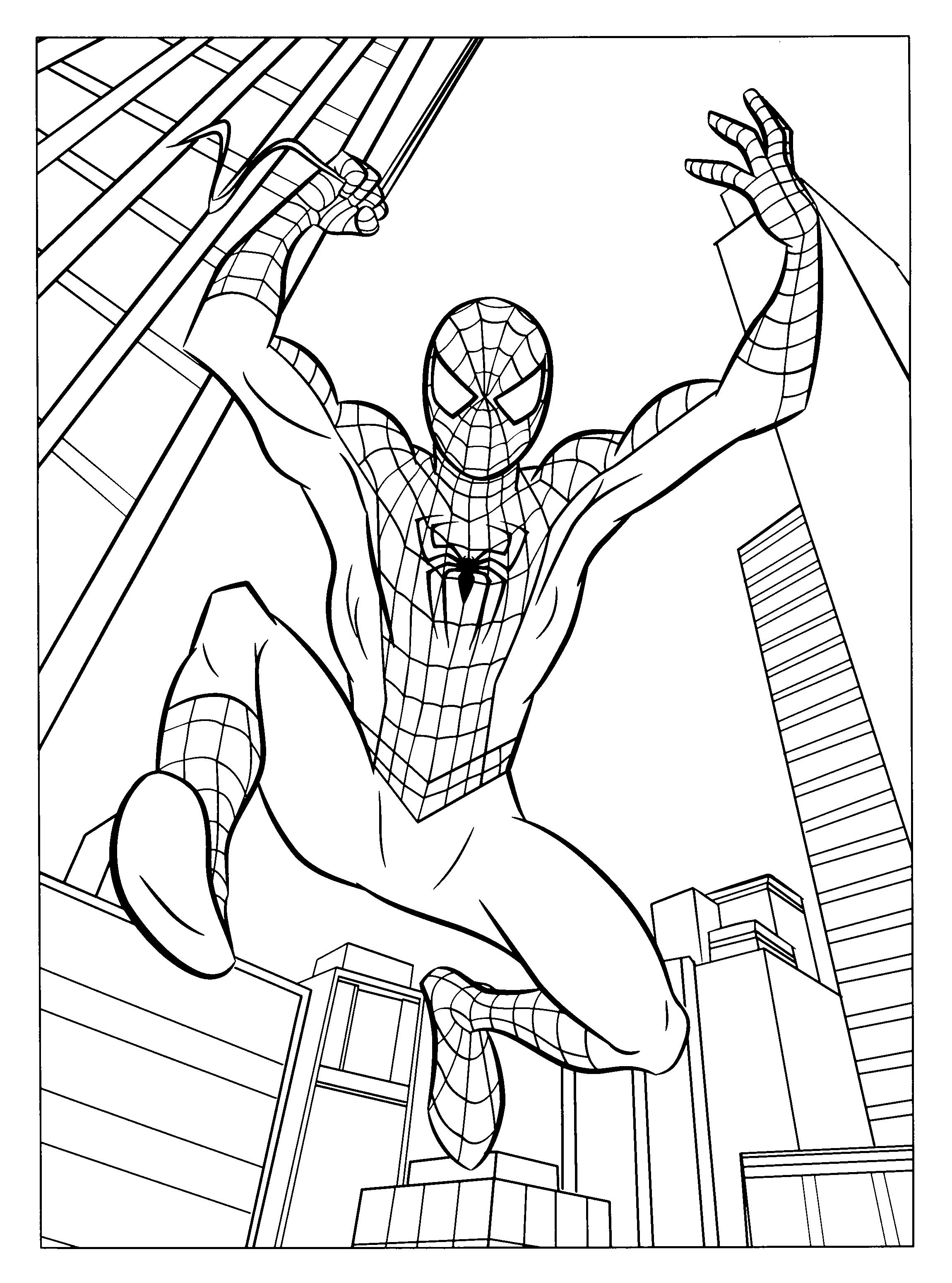 Image of spiderman to download and color