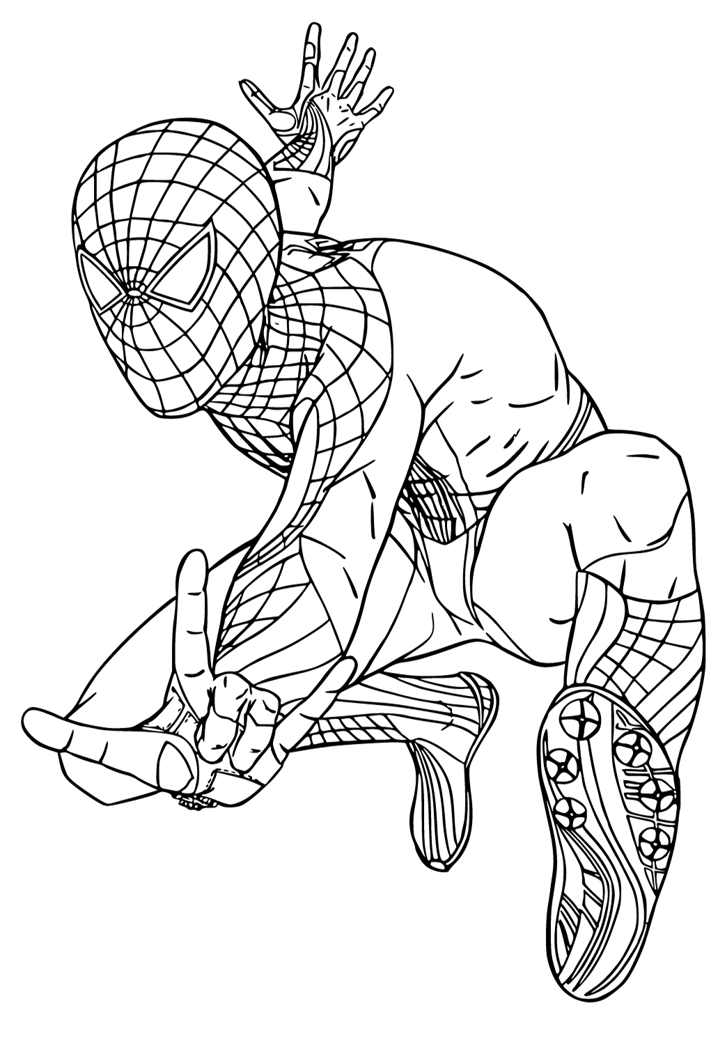 Free printable spiderman warning coloring page for adults and kids