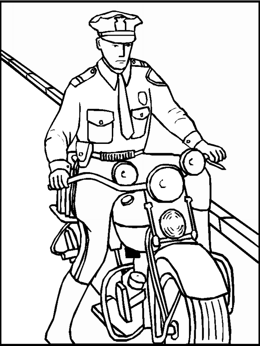 Police coloring pages â birthday printable