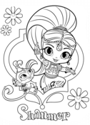 Shimmer and shine coloring pages free coloring pages