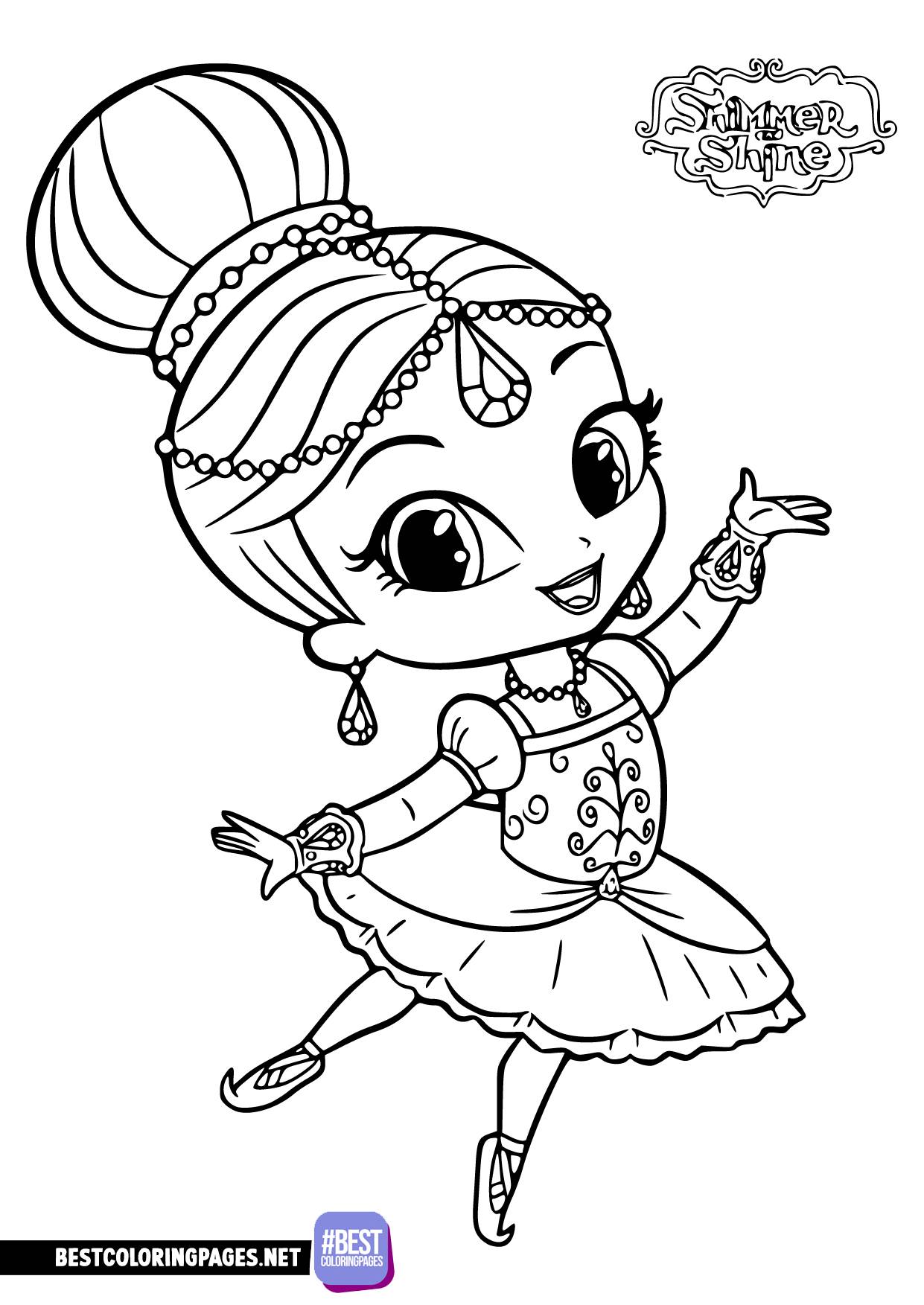 Shine free printable coloring page