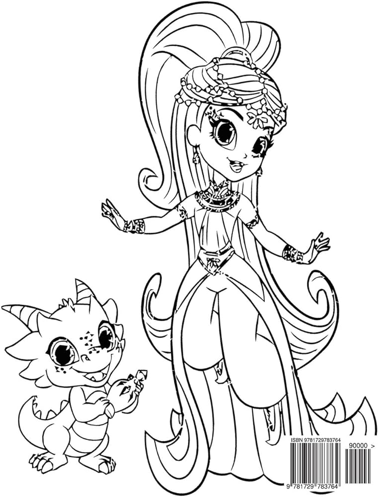 Shimmer and shine coloring book coloring book for kids and adults activity book with fun easy and relaxing coloring pages by