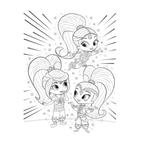 Shimmer and shine coloring pages printable for free download