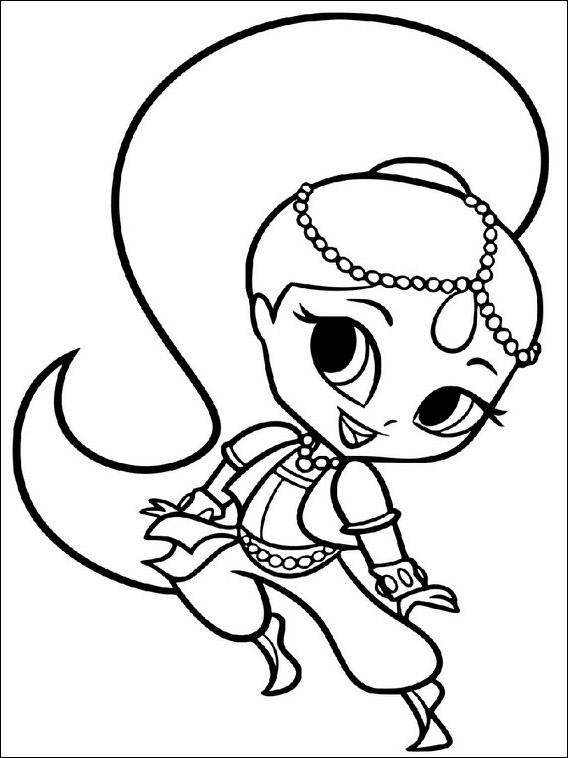 Shimmer and shine printable coloring pages