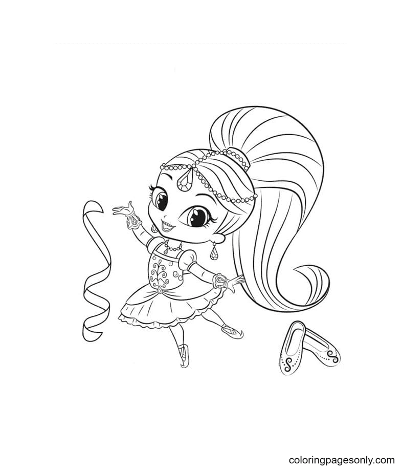 Shimmer and shine coloring pages