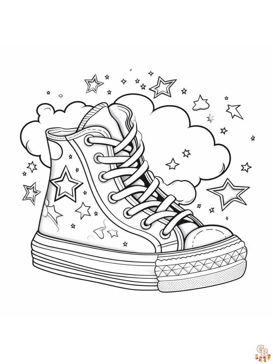 Printable converse coloring pages free for kids and adults