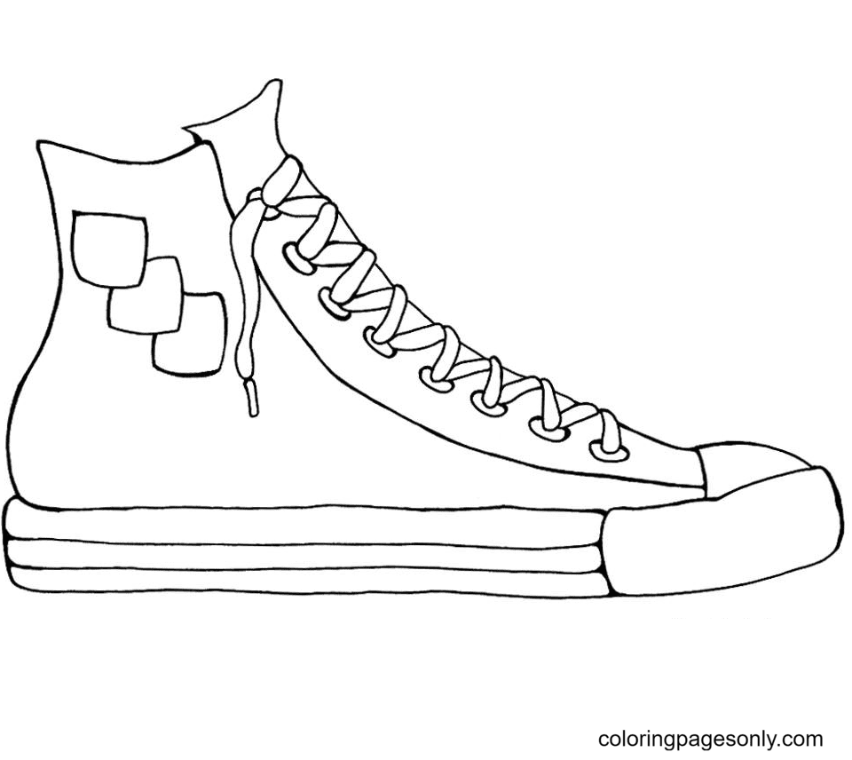 Shoe coloring pages printable for free download