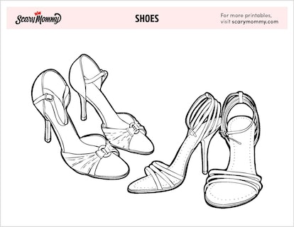 Dont be a heel print these shoe coloring pages and get to work