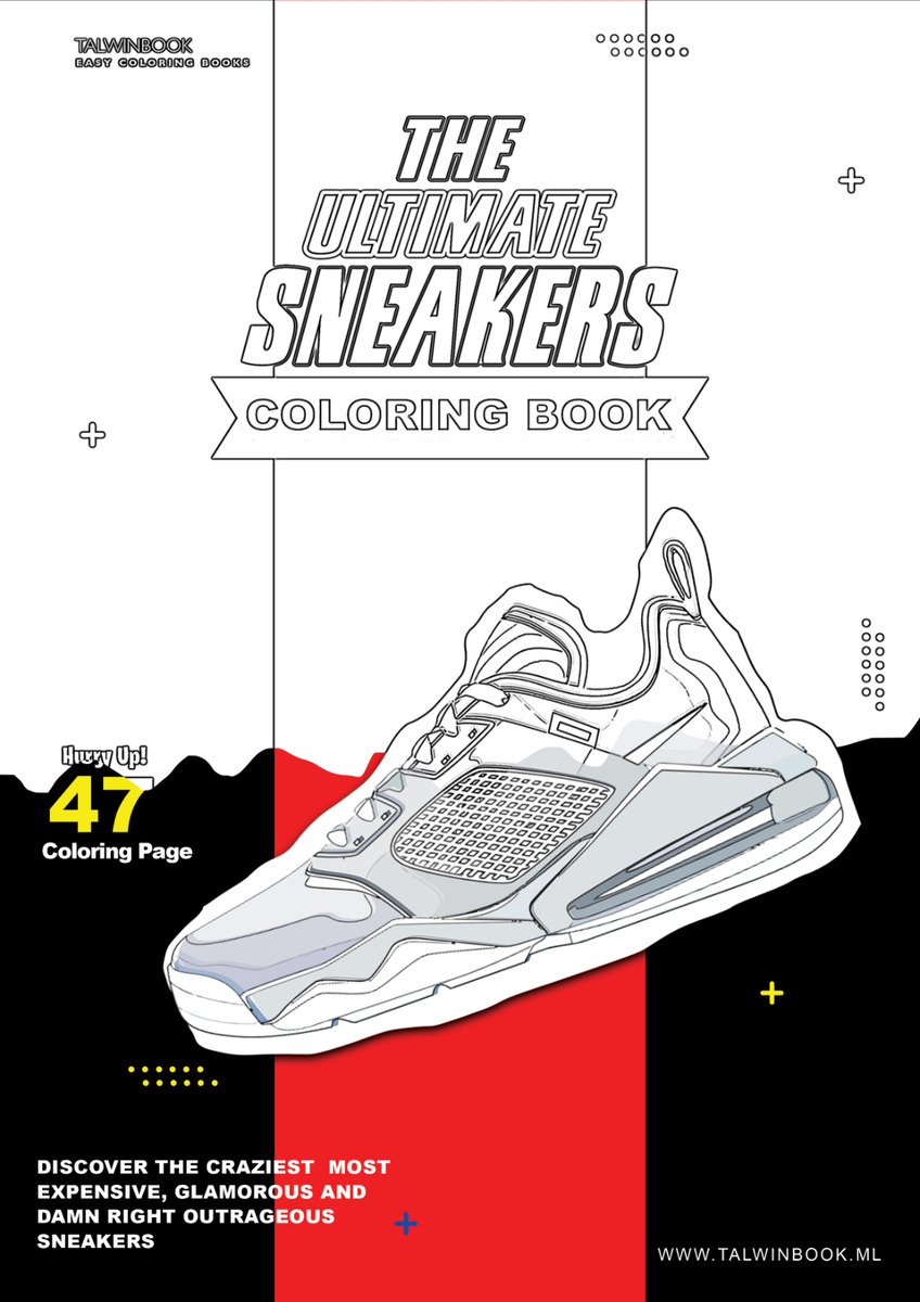 The ultimate sneakers coloring book pdf printable digital