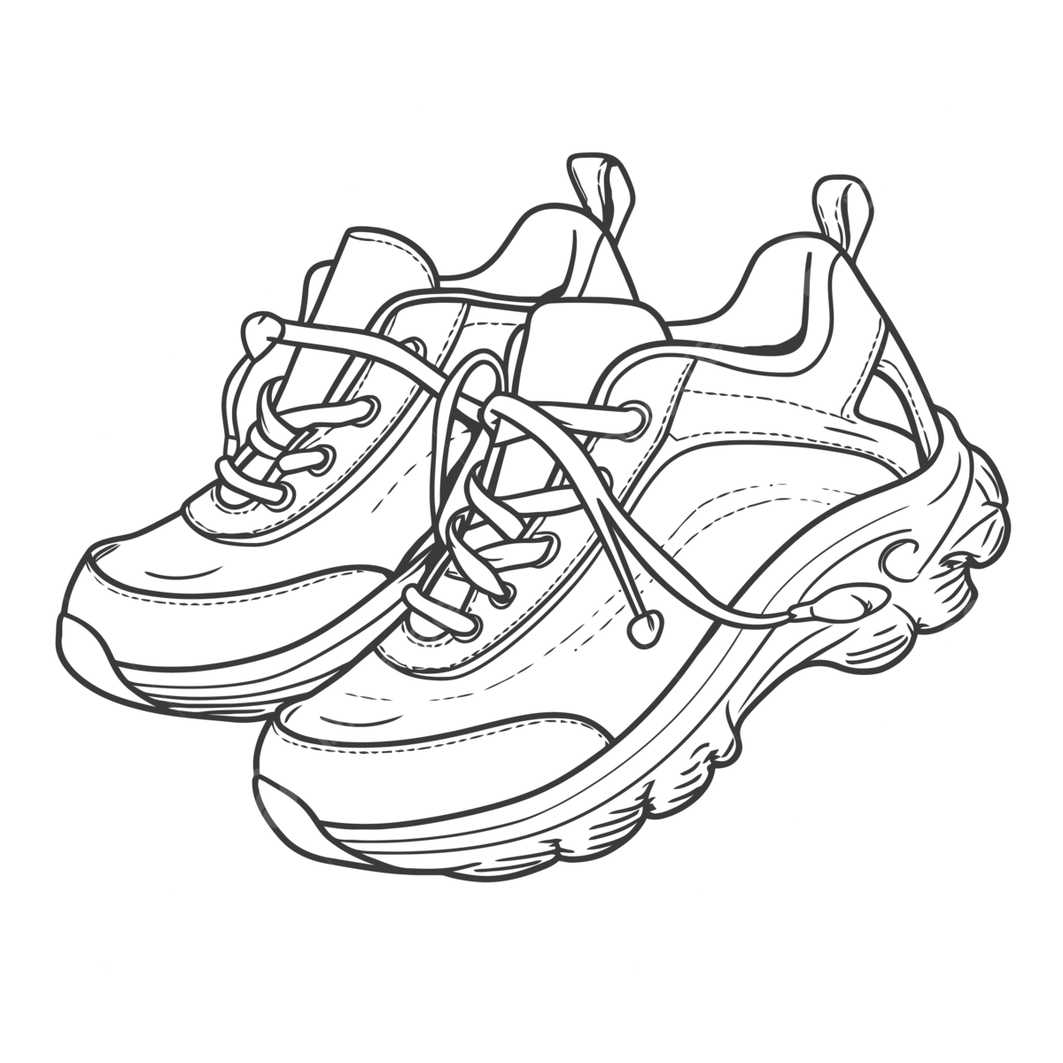 Printable walking shoes coloring page outline sketch drawing vector wing drawing shoe drawing ring drawing png and vector with transparent background for free download