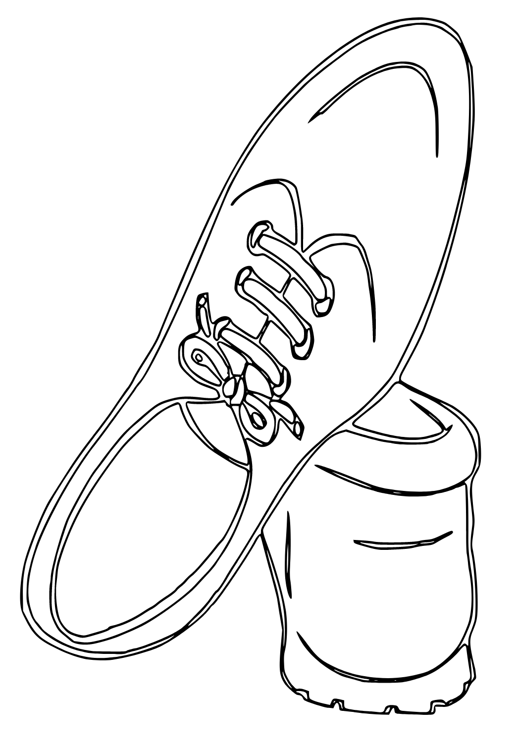 Free printable shoe laces coloring page for adults and kids