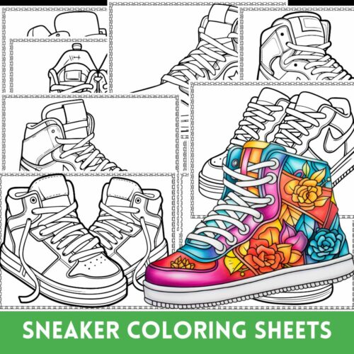 The elite sneaker coloring book