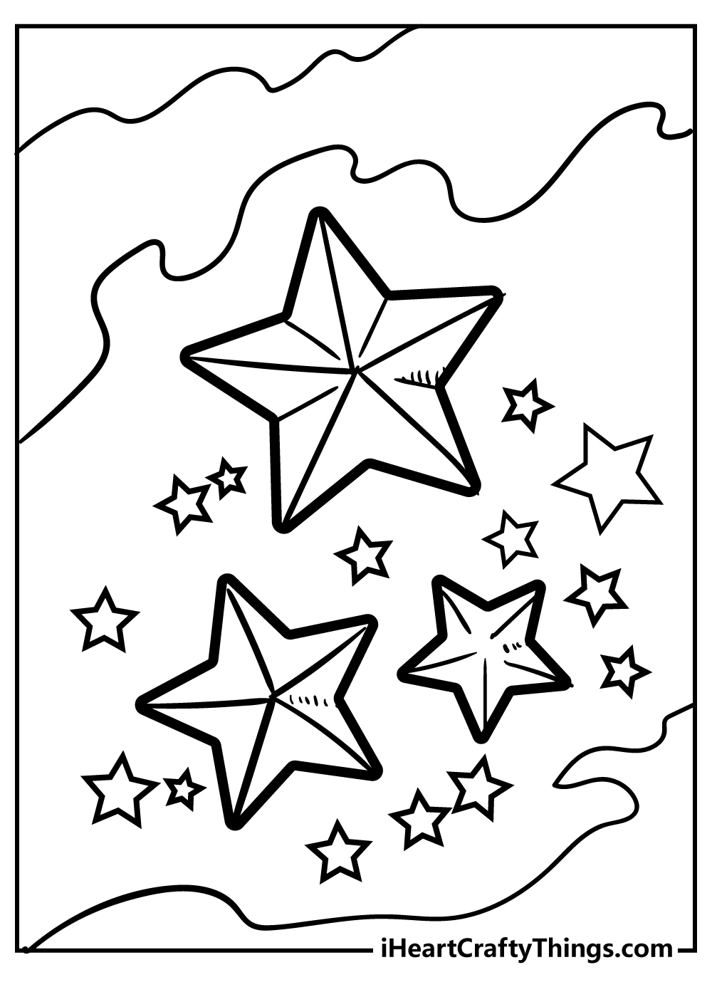 Star coloring pages free printables