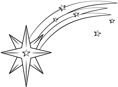 Shooting star coloring page free printable coloring pages