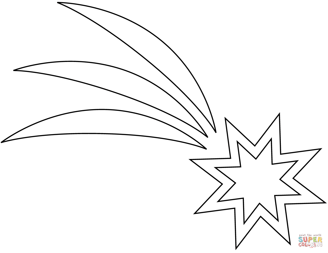 Shooting star coloring page free printable coloring pages